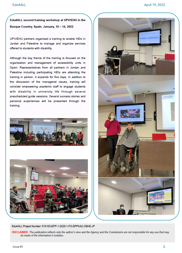 newsletter training workshop at UPV/EHU at Basque Country newsletter training workshop at UPV/EHU at spain